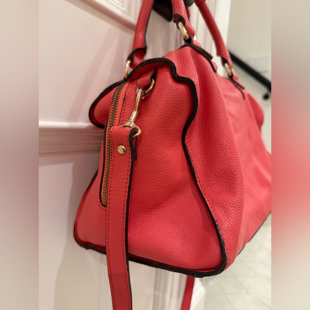 Chic Red Satchel by Dimoni - Picture 8 of 9